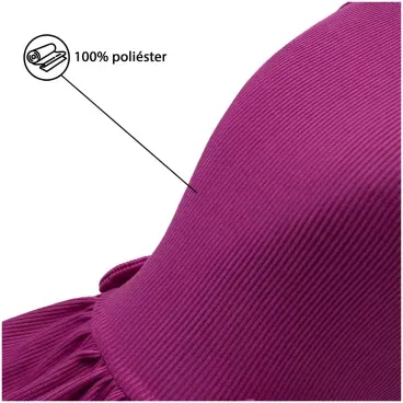 Vestido Canelado Roxo Fabrica Pet poliester